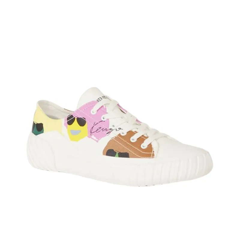 KENZO Kenzo Tribute Anti Slip And Wear Resistant Coverage Low Top Sports Casual Shoes Women's White-1