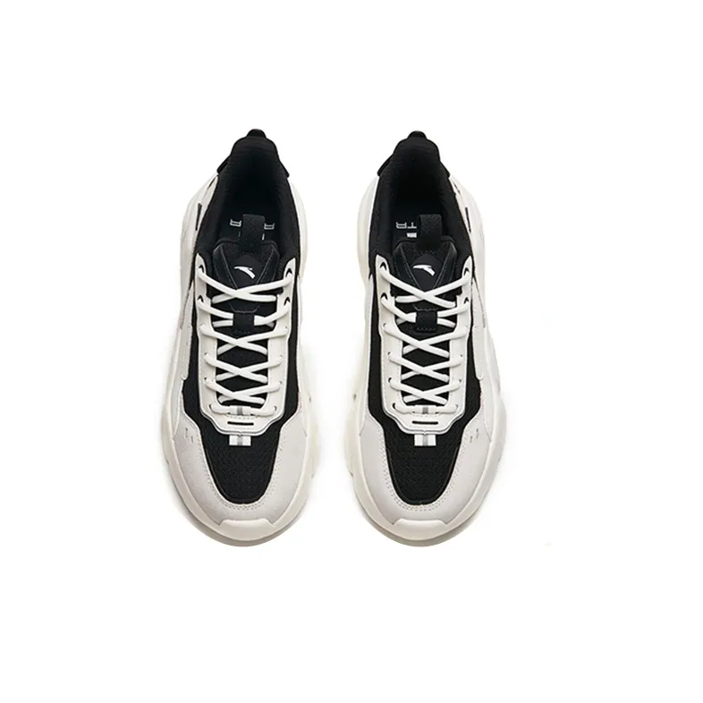 Anta Life Collection Cushioning, Wear Resistant Low Top Casual Shoes Men's White Black-3