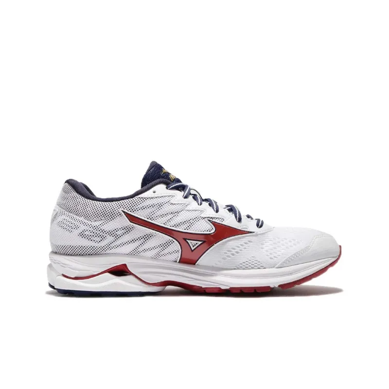Mizuno Rider 20 Running Shoes Men Low Top White/Blue/Red-1