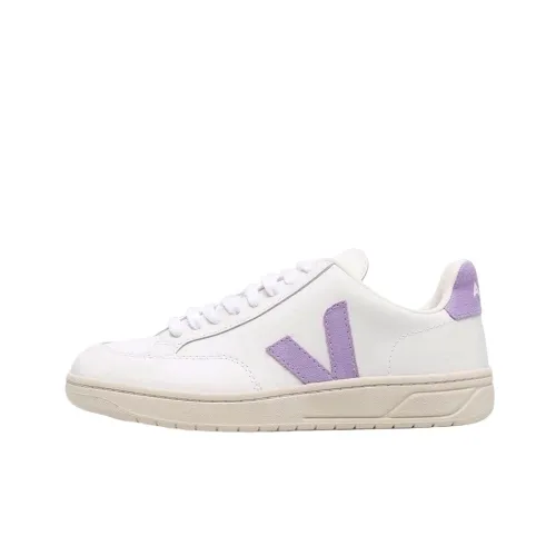 VEJA V-12 Skateboard Shoes Women's Low-Top White/Purple