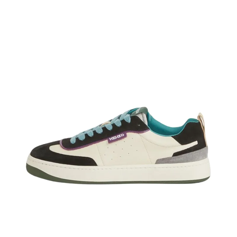 KENZO Takumi Takada Slip Resistant And Abrasion Resistant Coverage Low Top Sports Casual Shoes Men's Black White-0
