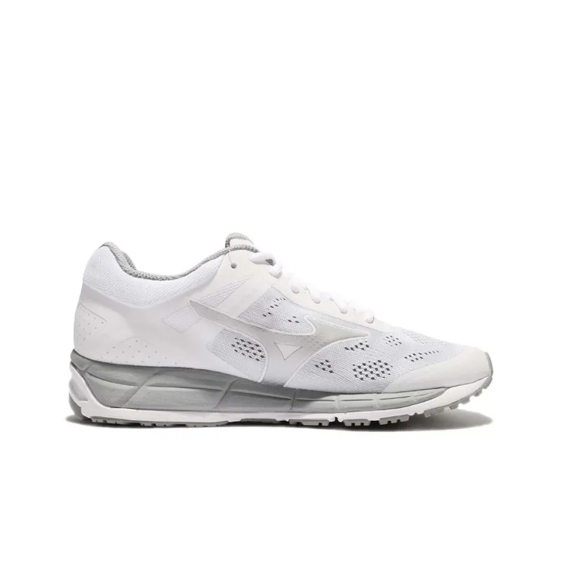 Mizuno Synchro Mx 2 Wear-Resistant Low-Top Running Shoes Men's White Silver-1