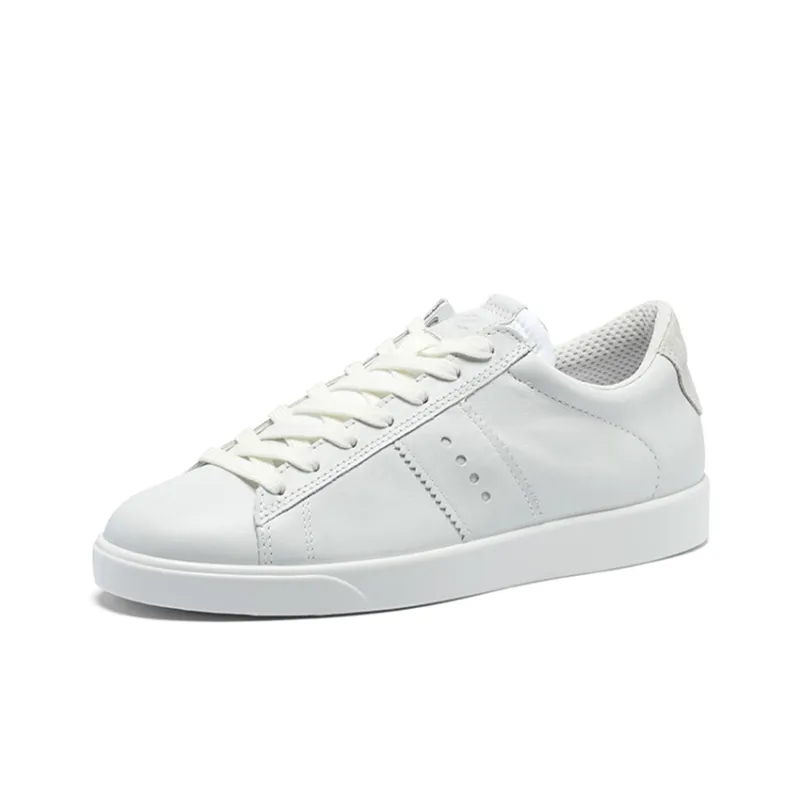 Ecco Street Light Series Stylish Skateboarding Shoes Women's White-1