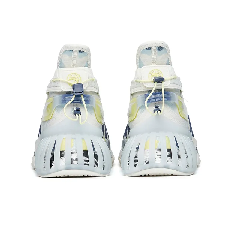 ANTA Casual Shoes Men Mid Top Ivory White/Mirage Blue-3