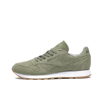 Reebok Classic Leather Tdc Wear-Resistant Low-Top Running Shoes Men's Olive Green