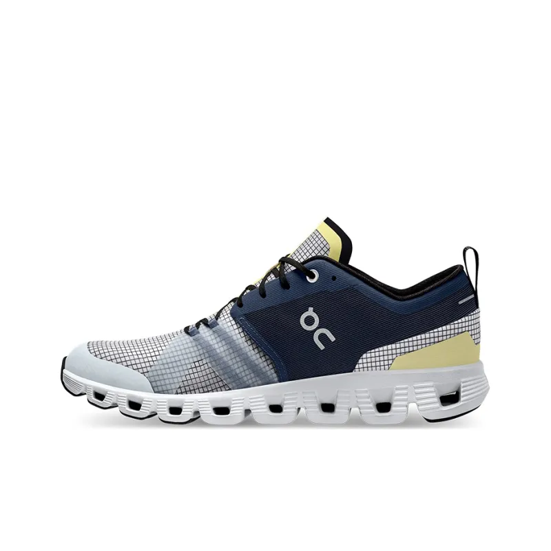 On Cloud X 1 Breathable Cushioning Low Top Running Shoes Men's Denim Blue White-0