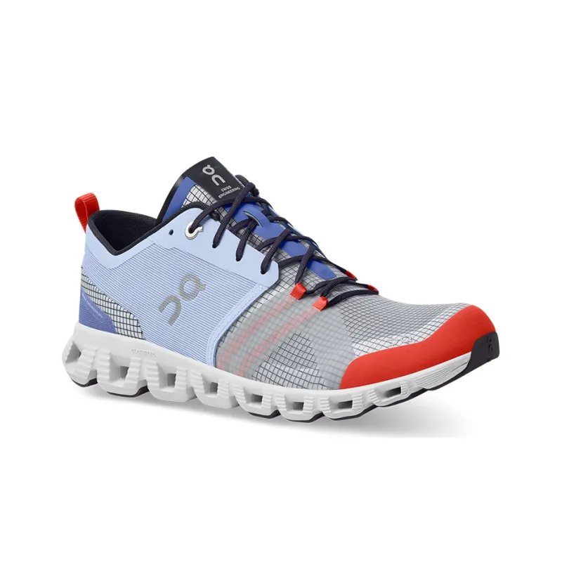 On Cloud X 1 Cushioned Wear Resistant Breathable Low Top Running Shoes Men's Pink Blue Gray-2