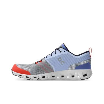 On Cloud X 1 Cushioned Wear Resistant Breathable Low Top Running Shoes Men's Pink Blue Gray