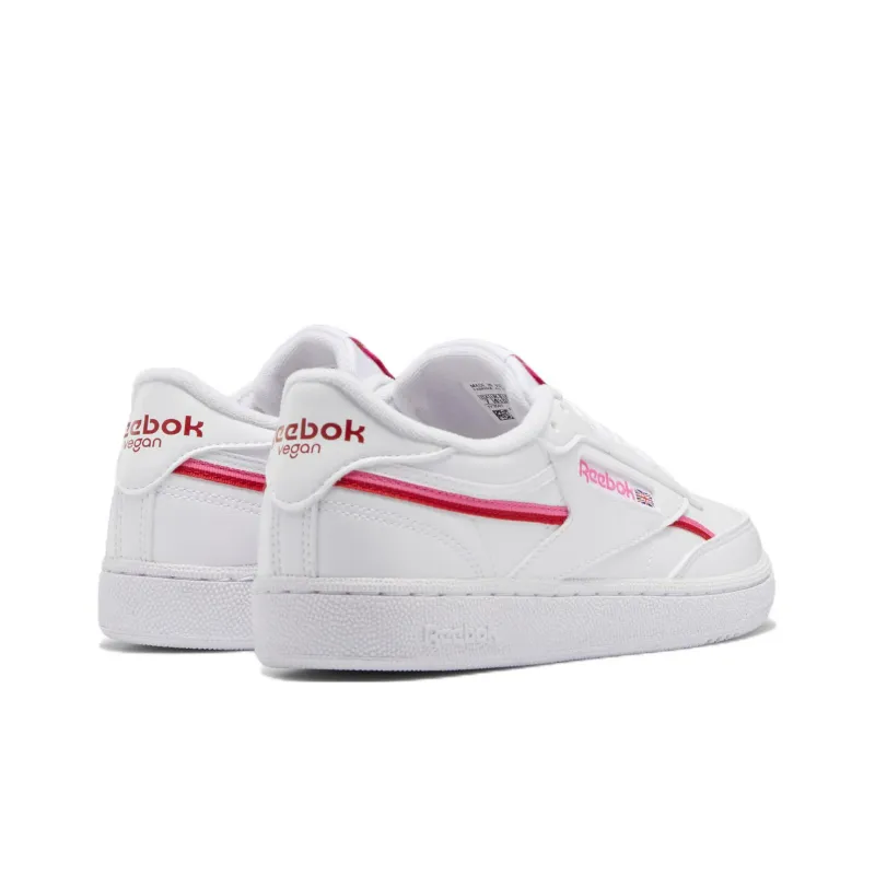 Reebok Club C 85 Vegan White Atomic Pink Women's-3