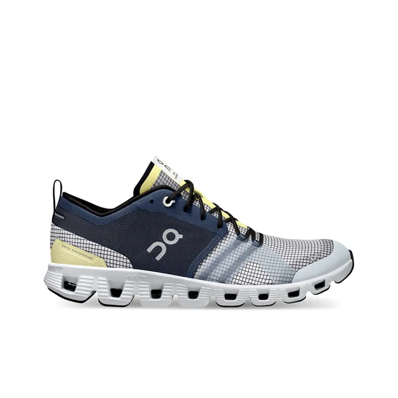 On Cloud X 1 Breathable Cushioning Low Top Running Shoes Men's Denim Blue White-2