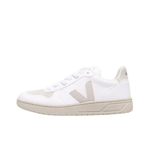 VEJA V-10 Skateboard Shoes Unisex Low-Top White Gray