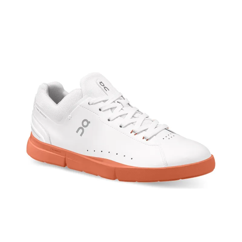 On THE ROGER Slip Resistant, Abrasion Resistant, Lightweight Low Top Skateboard Shoes Men's White Burnt Orange-2