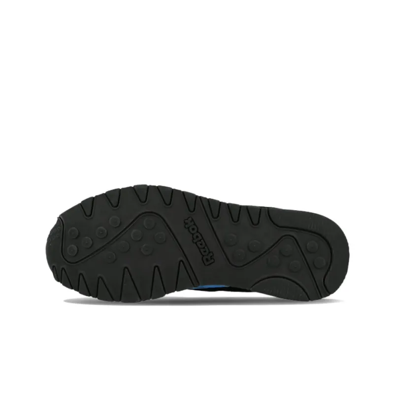 Reebok Classic Nylon Running Shoes Men Low-Top Black/Blue-3