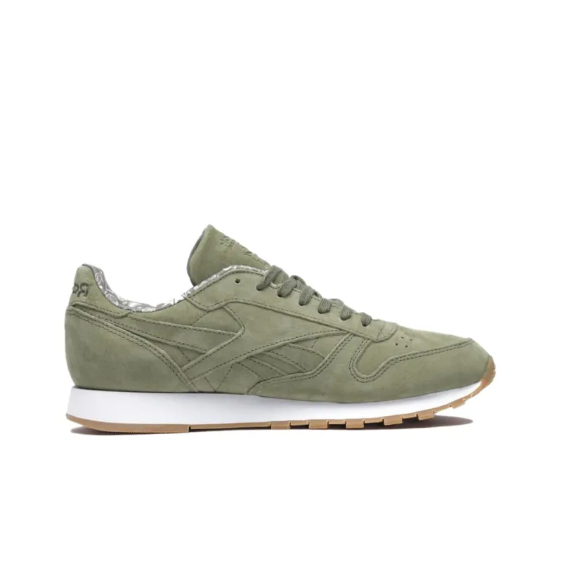 Reebok Classic Leather Tdc Wear-Resistant Low-Top Running Shoes Men's Olive Green-1