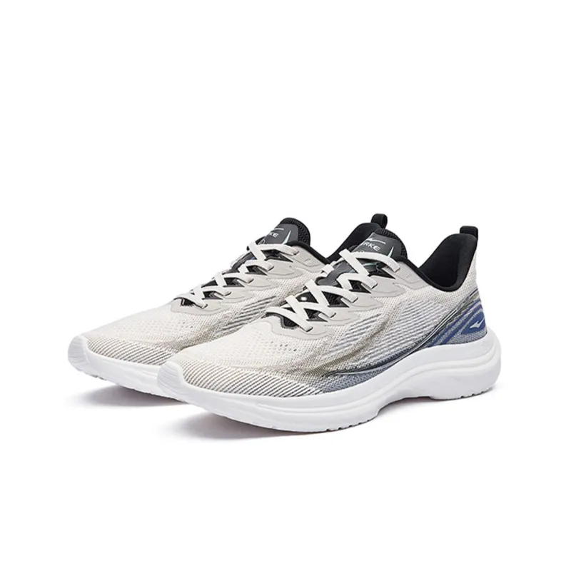 Erke Anti Slip And Wear Resistant Breathable Low Top Running Shoes Men's Gray Blue-1