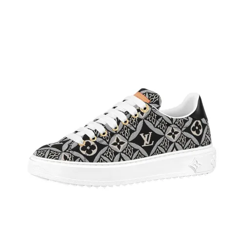 LOUIS VUITTON Out Sneakers 'Black White Monogram With Brown' Women's