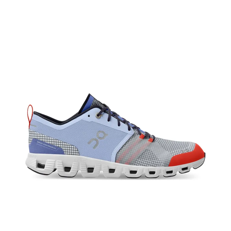 On Cloud X 1 Cushioned Wear Resistant Breathable Low Top Running Shoes Men's Pink Blue Gray-1