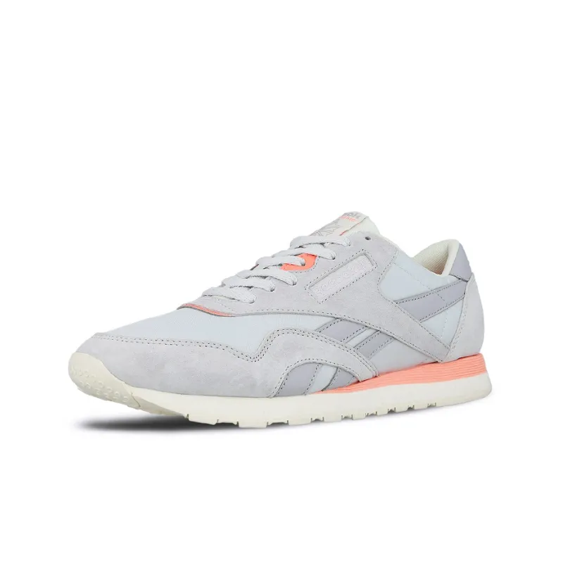 Reebok Classic Nylon Running Shoes Men Low Top Dark Gray-2