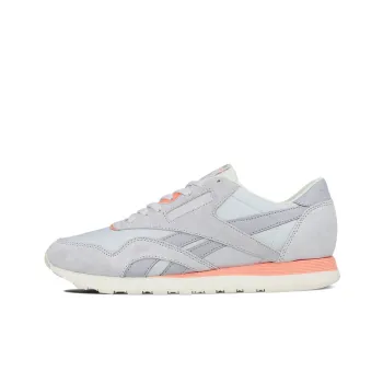 Reebok Classic Nylon Running Shoes Men Low Top Dark Gray