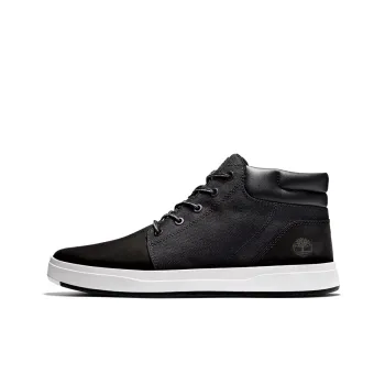 Timberland Davis Square Skateboard Shoes Men Mid-Top Black/Gray
