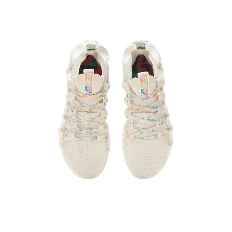 LiNing Phantom Stab Cushioning Anti Slip Wear Resistant Breathability Low Top Casual Shoes Men's White-4
