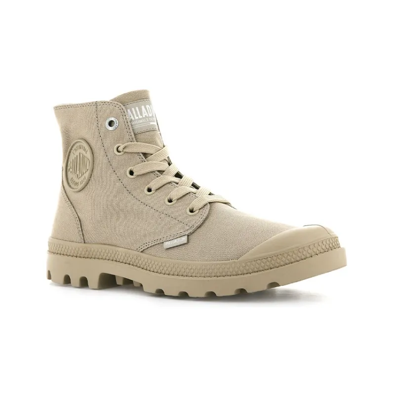 Palladium Mono Chrome Preppy Style Anti Slip Wear Resistant High Top Casual Shoes Unisex Khaki-2