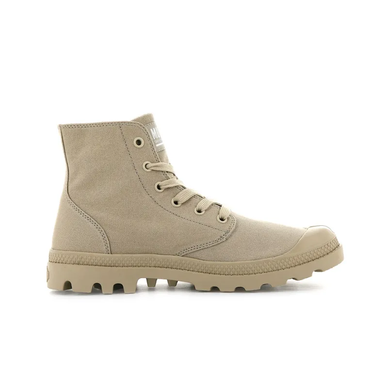 Palladium Mono Chrome Preppy Style Anti Slip Wear Resistant High Top Casual Shoes Unisex Khaki-1