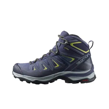 SALOMON X Ultra 3 Mid Gore Te Abrasion Resistant High Top Hiking Shoes Women's Blue