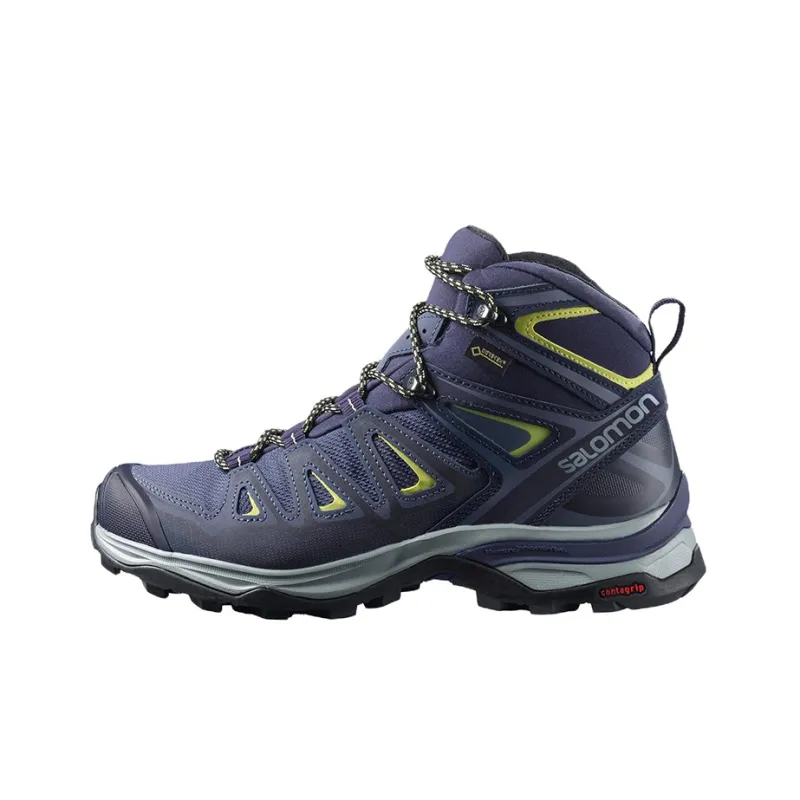 SALOMON X Ultra 3 Mid Gore Te Abrasion Resistant High Top Hiking Shoes Women's Blue-0