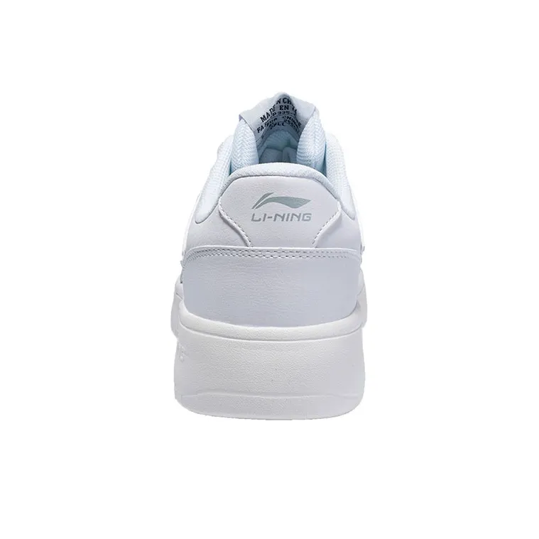 LiNing Anti Slip Wear Resistant Low Top Skateboard Shoes Men's White Gray-3