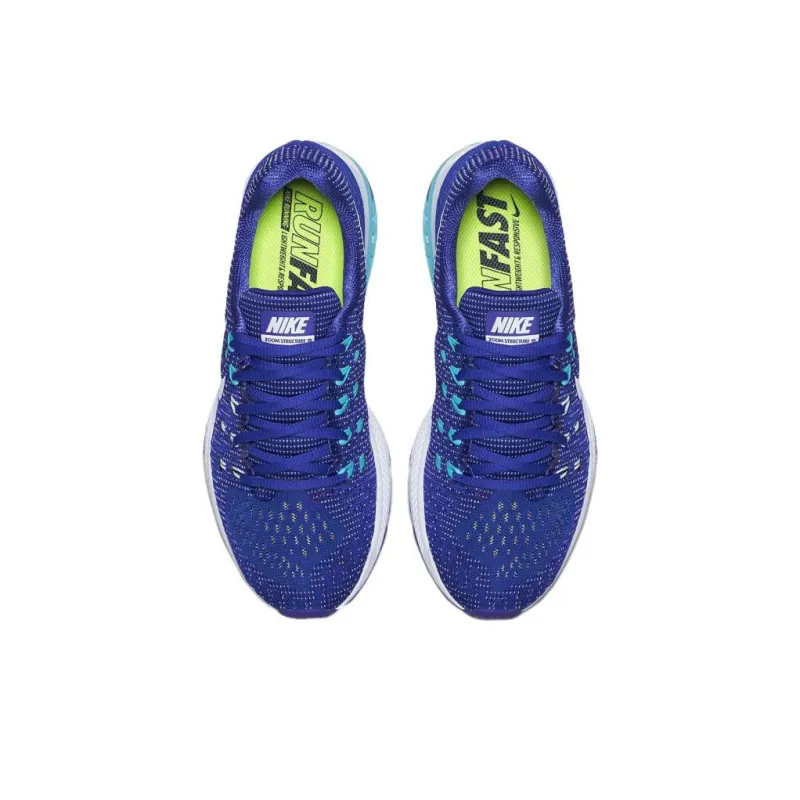 Nike Zoom Structure 19 Cushioning Anti-Slip And Wear-Resistant Low-Top Running Shoes Women's Blue White-2