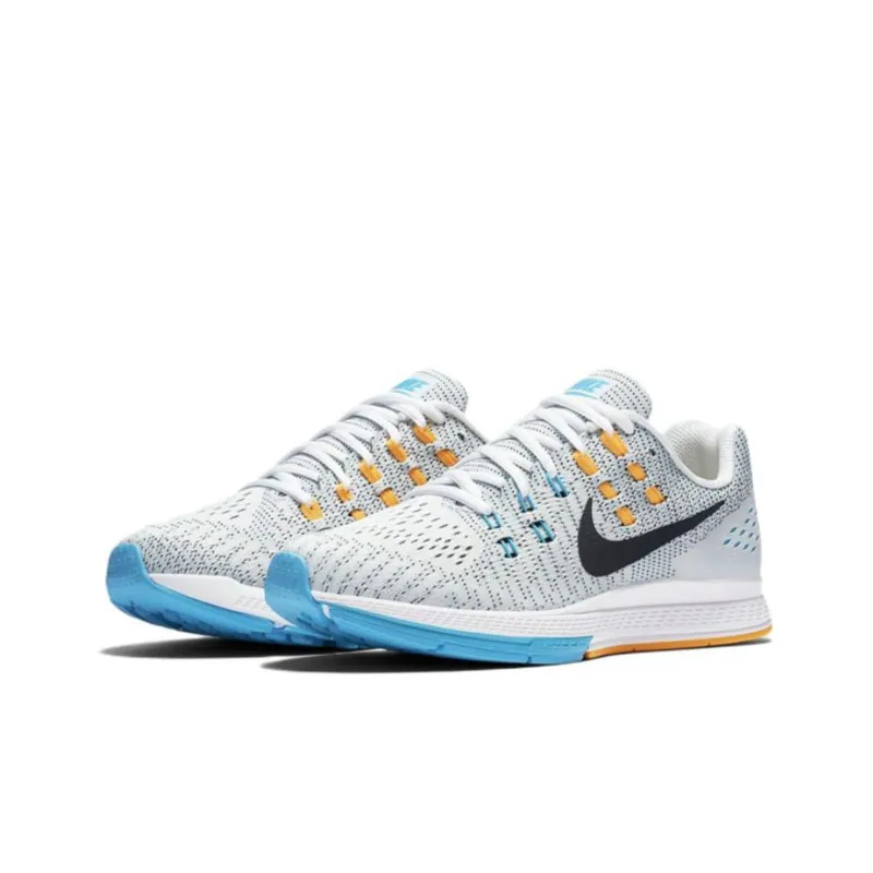 Nike Zoom Structure 19 Cushioning Anti-Slip And Wear-Resistant Low-Top Running Shoes Women's White Blue-1