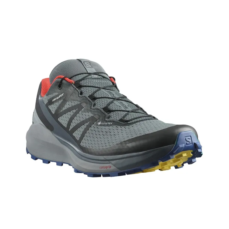 SALOMON Sense Ride 4 Abrasion Resistant Breathable Low Top Trail Running Shoes Men's Gray-2