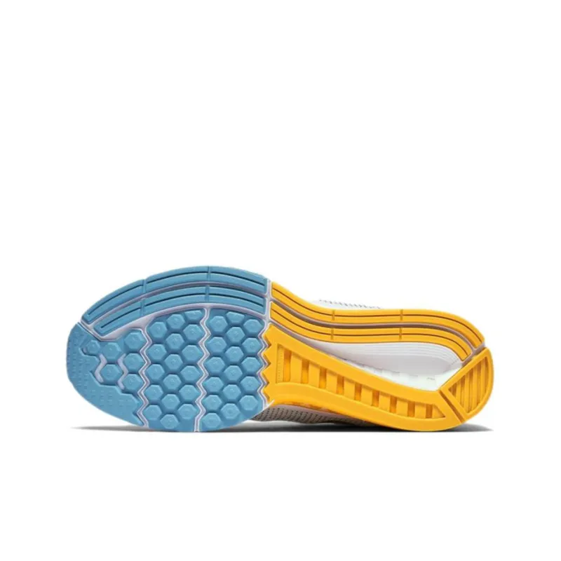 Nike Zoom Structure 19 Cushioning Anti-Slip And Wear-Resistant Low-Top Running Shoes Women's White Blue-3