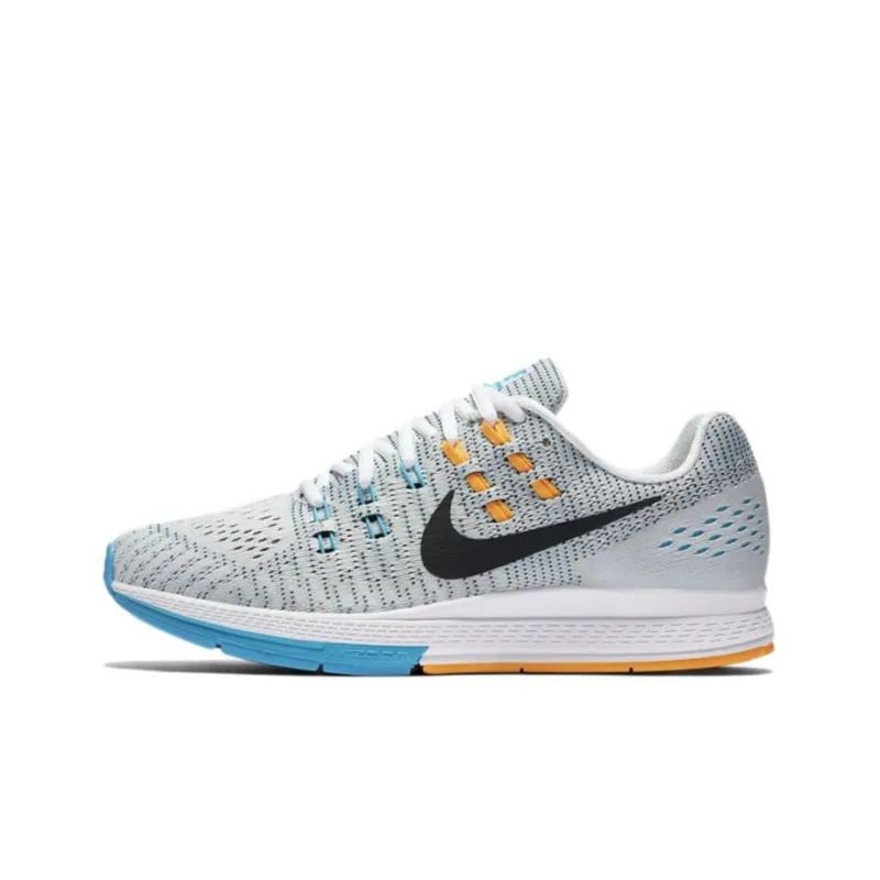 Nike Zoom Structure 19 Cushioning Anti-Slip And Wear-Resistant Low-Top Running Shoes Women's White Blue-0