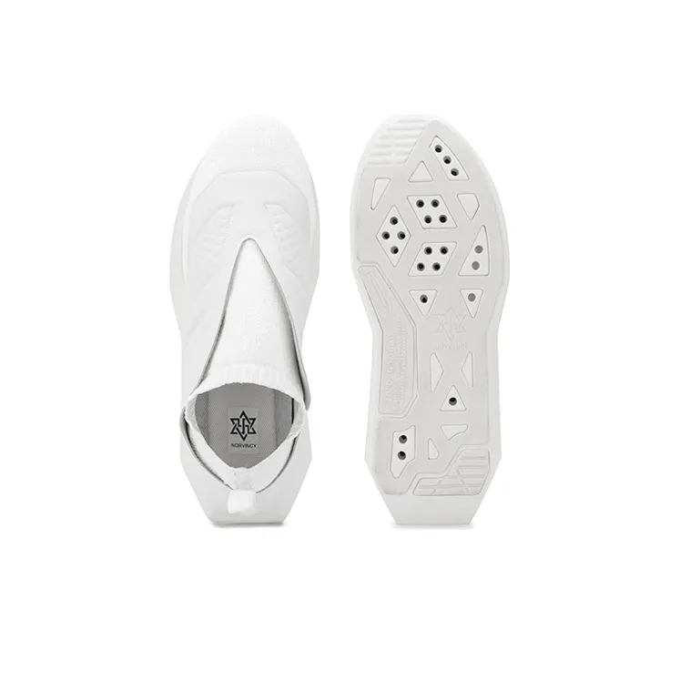 NORVINCY Walking Soft Sole Lightweight Commute White Sneakers Unisex-2