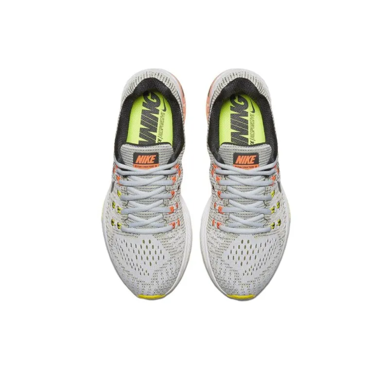 Nike Zoom Structure 19 Cushioning Anti-Slip And Wear-Resistant Low-Top Running Shoes Women's White Gray Orange-2