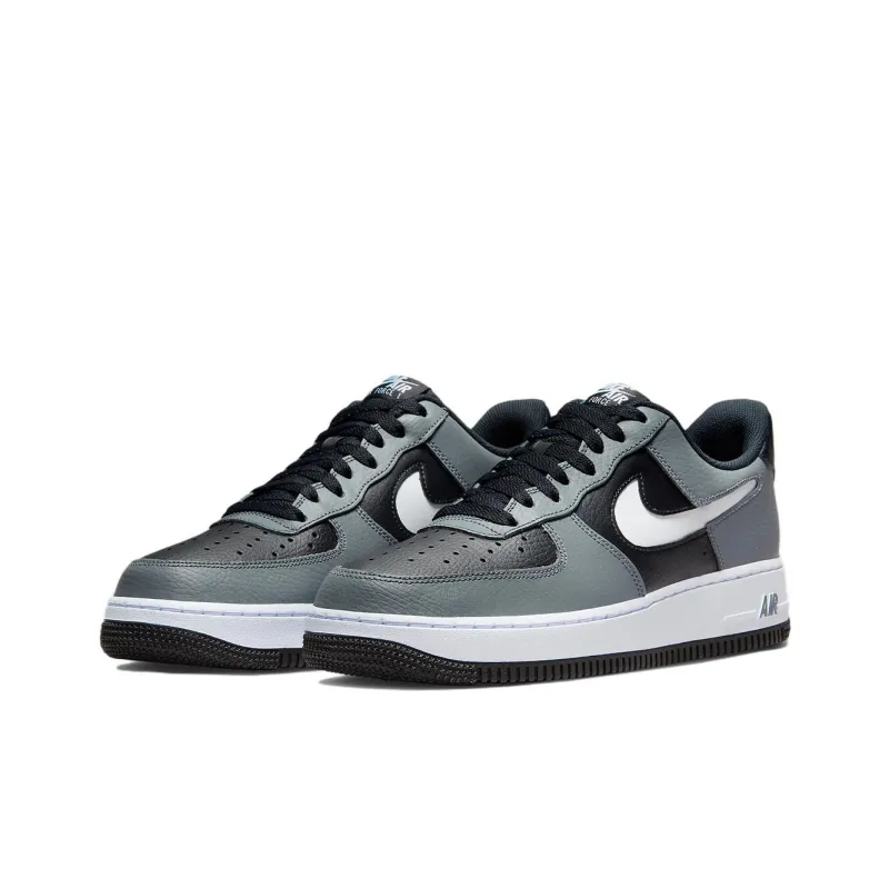 Nike Air Force 1 Low Grey Black Cut Out Swoosh-2
