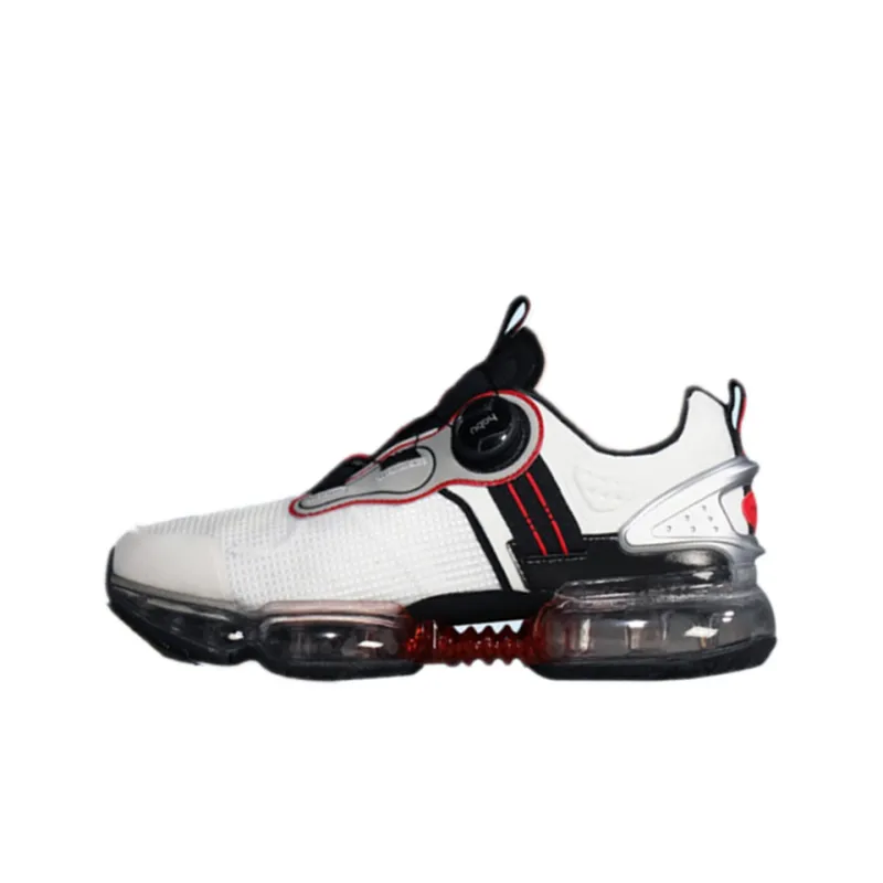 Anta Cushioned Slip-Resistant Abrasion-Resistant Low-Top Running Shoes Men's White Red-0