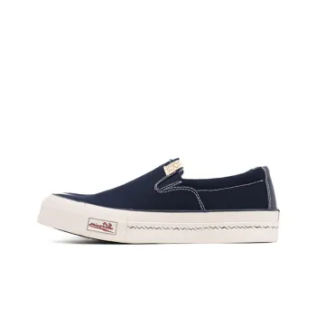 Visvim Skagway Slip-on Patten Stylish Skateboarding Shoes Men's Marine Blue