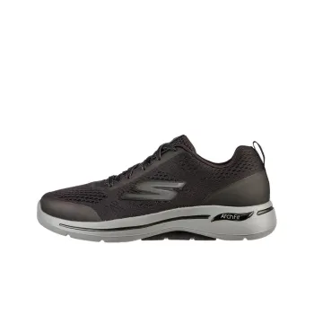 Skechers Go Walk Arch Fit Idyllic Cushioning Anti-Slip Wear-Resistant Breathability Low-Top Casual Shoes Men's Black