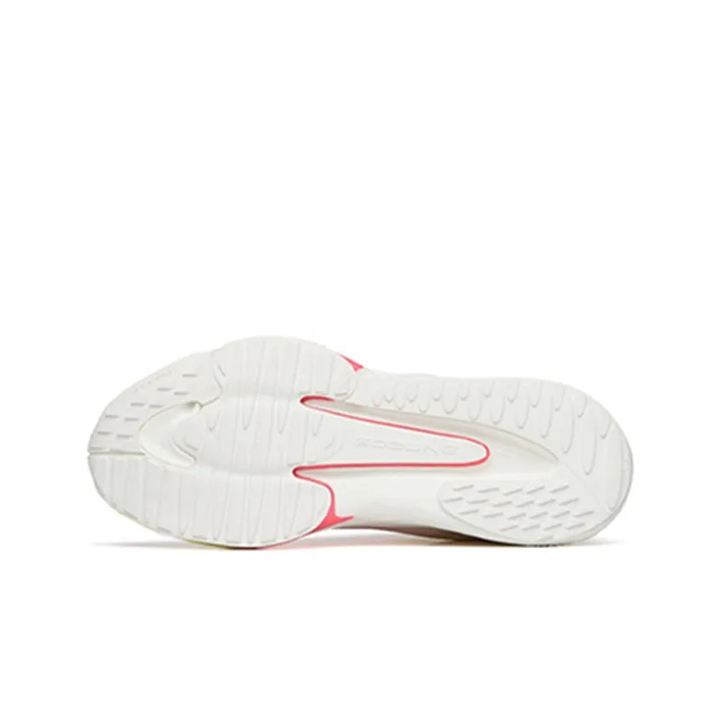 Anta Abrasion Resistant Slip Resistant Low Top Running Shoes Women's White Pink Green-4