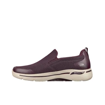 Skechers Go Walk Arch Fit Togpath Cushioning Anti-Slip Wear-Resistant Breathability Low-Top Casual Shoes Men's Maroon