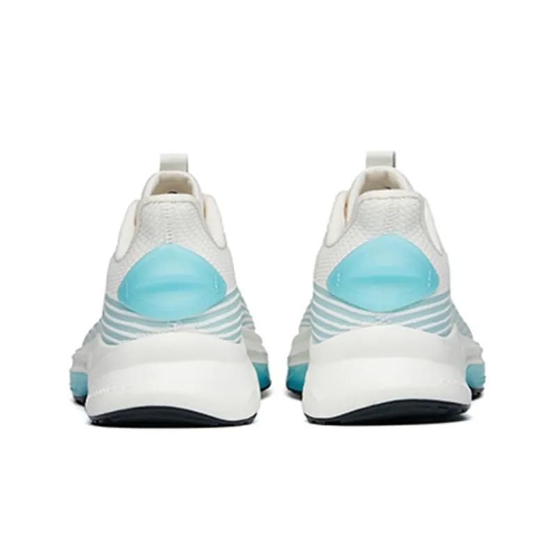 Anta Cushioned Slip-Resistant Abrasion-Resistant Breathable Low-Top Running Shoes Men's White Blue-3