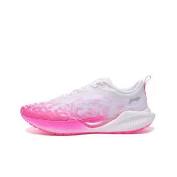LiNing Super Light 19 Low Top Running Shoes Men's White Pink Cherry Blossom Limited Edition
