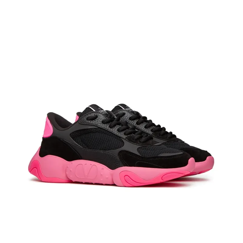 Valentino Bubbleback Sneaker 'Black Pink'-2