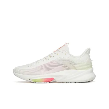 Anta Abrasion Resistant Slip Resistant Low Top Running Shoes Women's White Pink Green