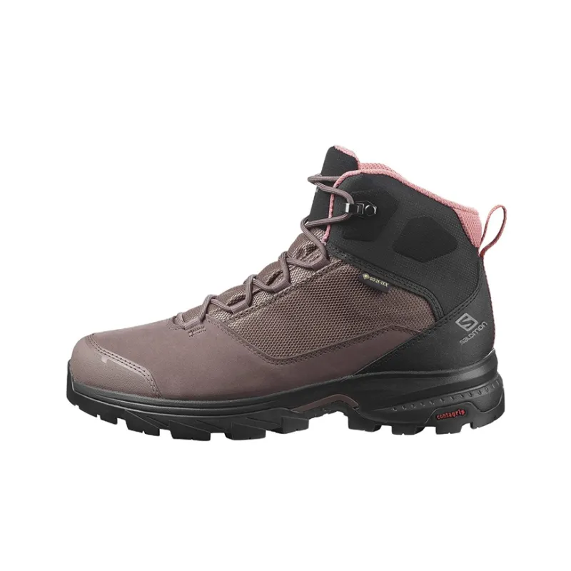 SALOMON Hiking / Trekking Shoes Women's High Top Black Coffee-0