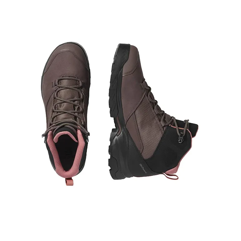 SALOMON Hiking / Trekking Shoes Women's High Top Black Coffee-3