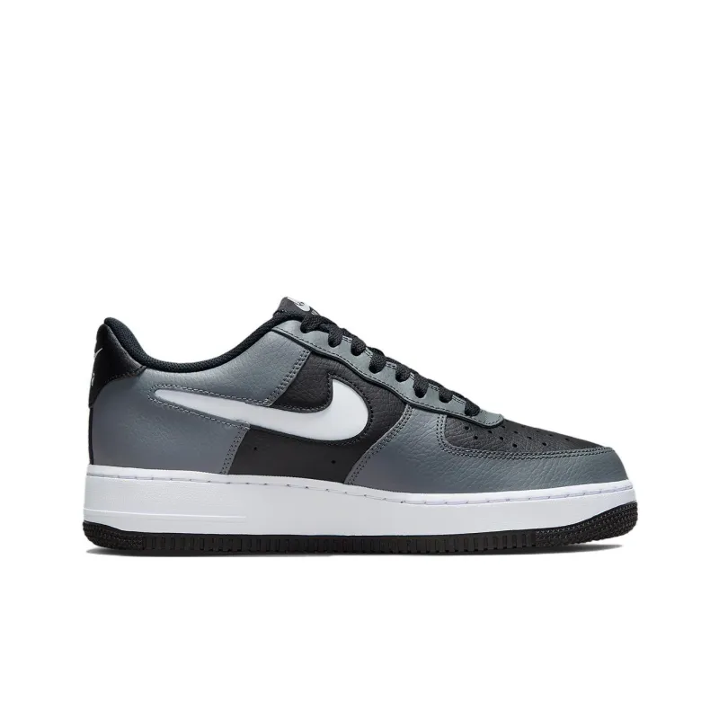 Nike Air Force 1 Low Grey Black Cut Out Swoosh-1